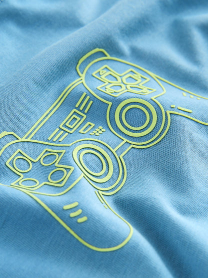Dsiney Kidz - Blue Controller Short Sleeve Graphic T-Shirt (3-16yrs) image 4