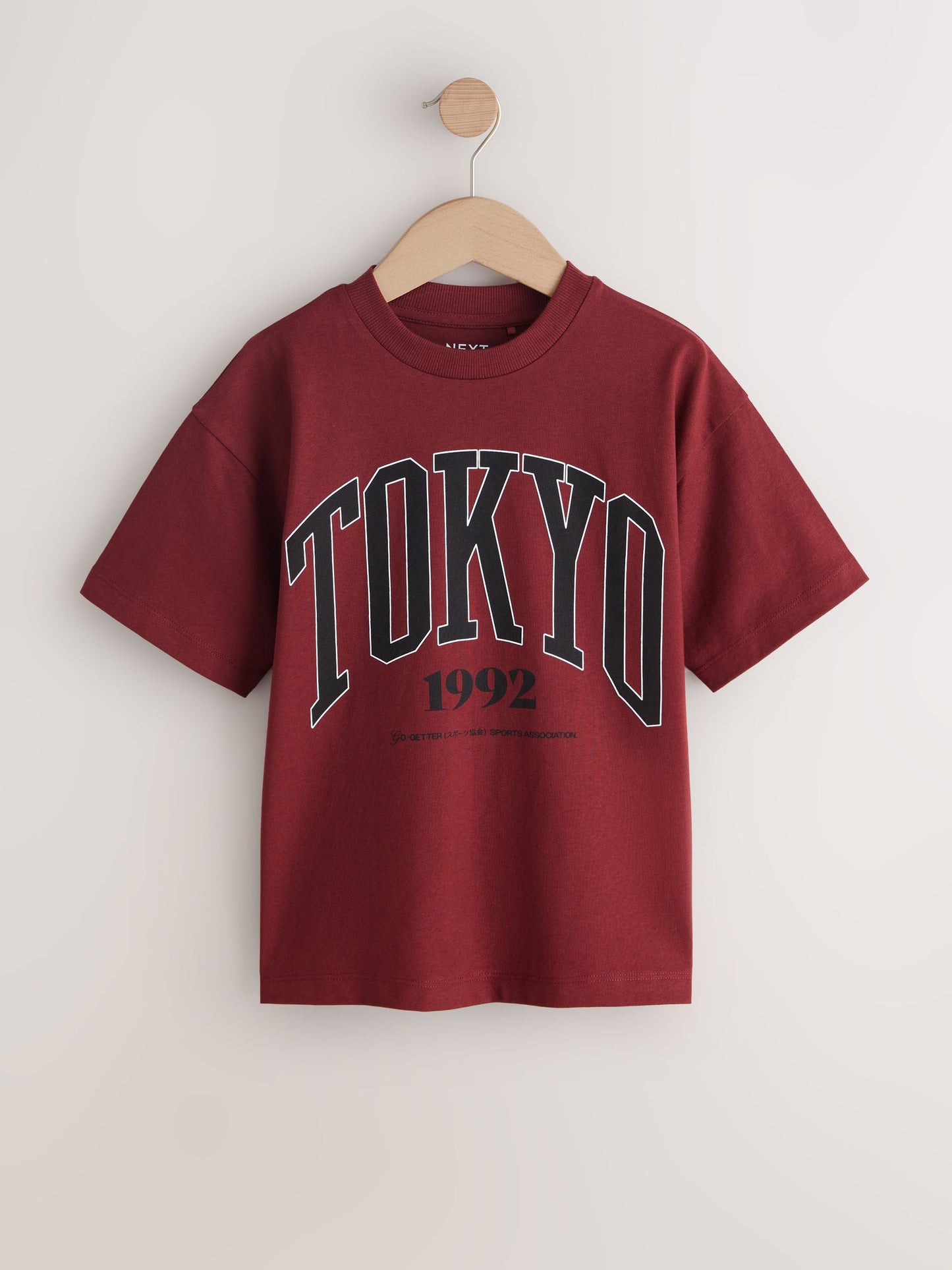 Dsiney Kidz - Berry Red Varsity Short Sleeve Graphic T-Shirt (3-16yrs) image 3