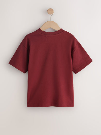 Dsiney Kidz - Berry Red Varsity Short Sleeve Graphic T-Shirt (3-16yrs) image 4
