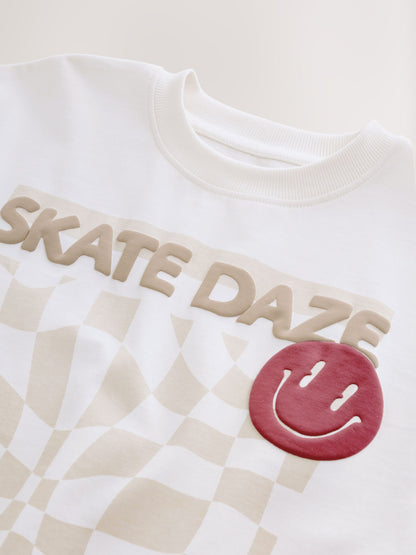 Dsiney Kidz - Ecru Skate Short Sleeve Graphic T-Shirt (3-16yrs) image 6
