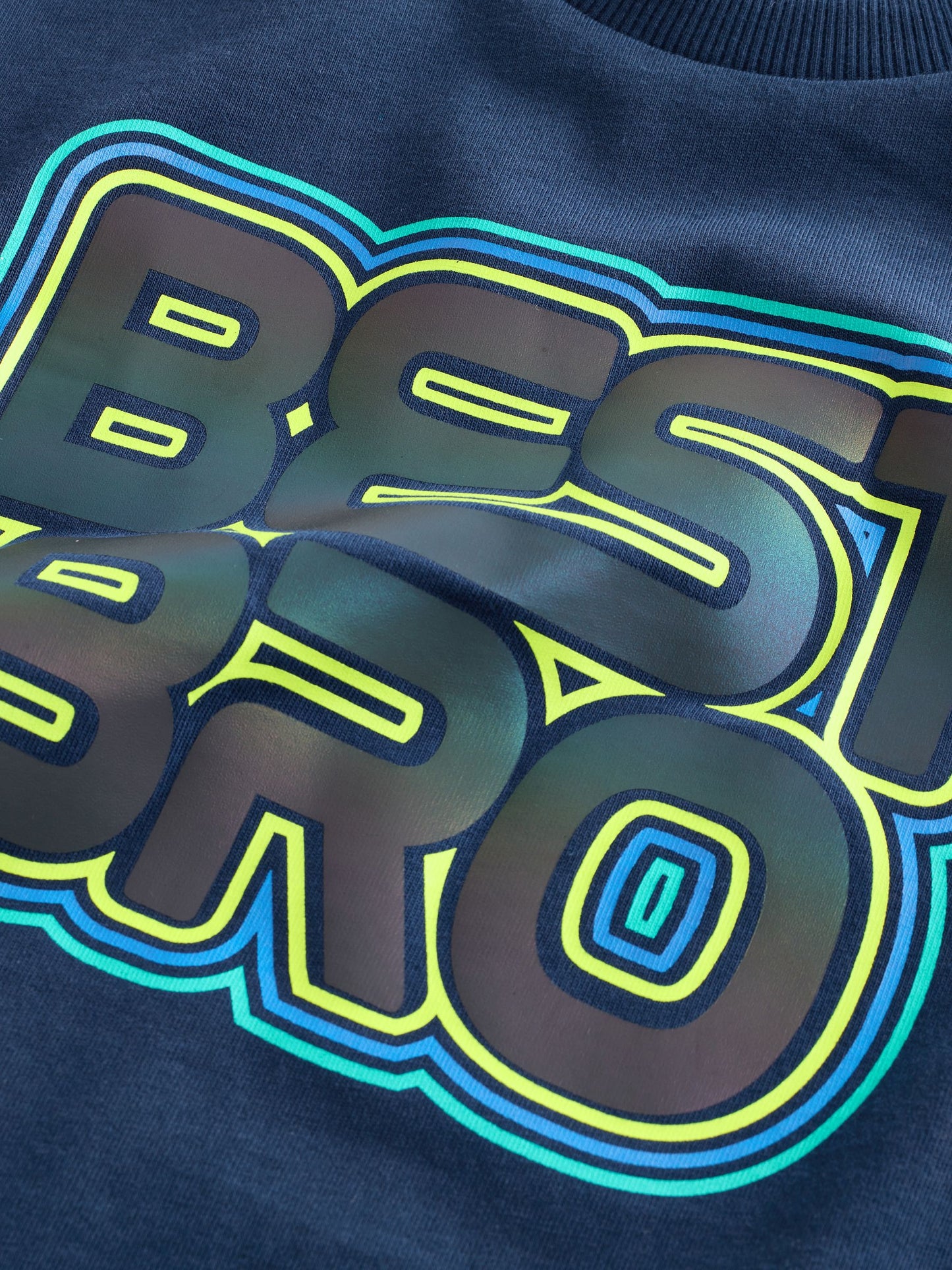 Dsiney Kidz - Navy Blue Best Bro Regular Fit Short Sleeve Graphic Print T-Shirt (3-16yrs) image 5