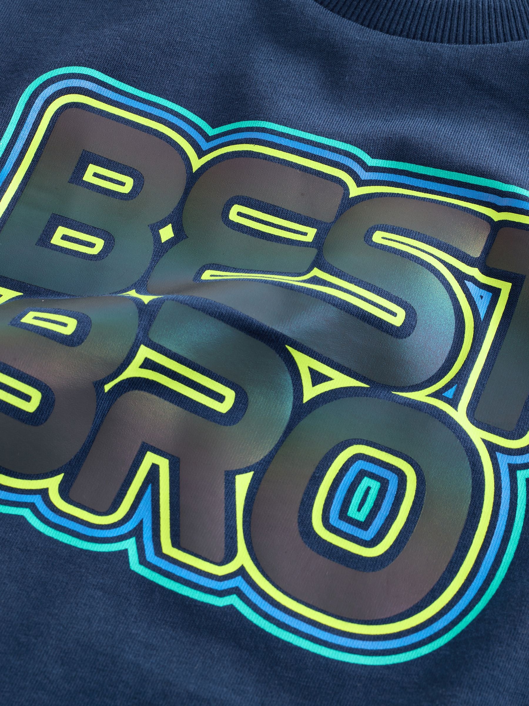 Dsiney Kidz - Navy Blue Best Bro Regular Fit Short Sleeve Graphic Print T-Shirt (3-16yrs) image 5