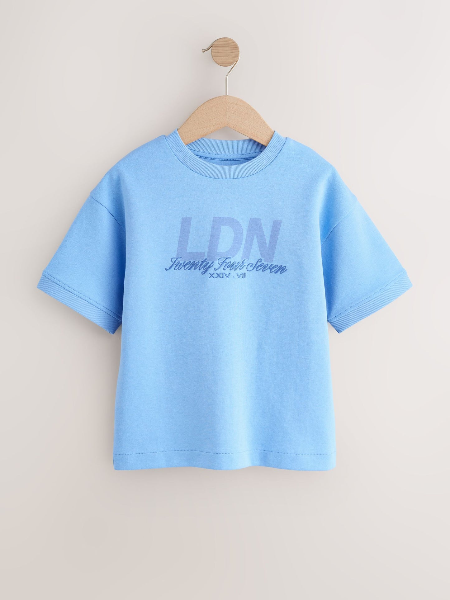 Dsiney Kidz - Light Blue Graphic Heavyweight Short Sleeve T-Shirt (3-16yrs) image 1