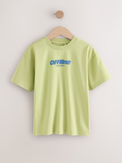 Dsiney Kidz - Blue/Black/Green Relaxed Fit Graphic Print Short Sleeve T-Shirts 3 Pack (3-16yrs) image 2