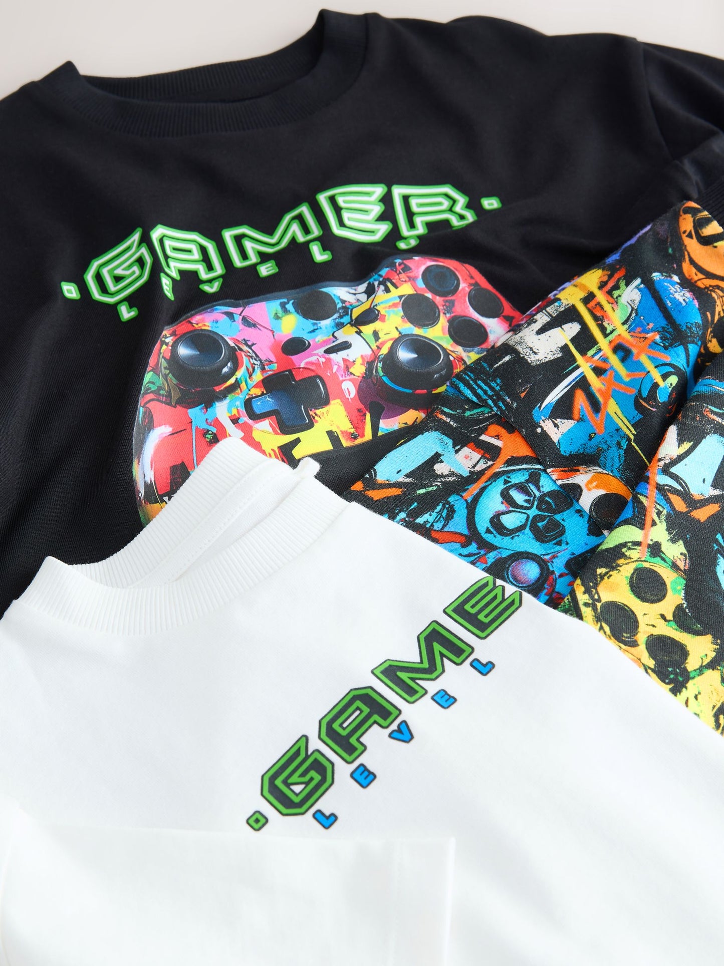 Dsiney Kidz - Black Relaxed Fit Graphic Print Short Sleeve T-Shirts 3 Pack (3-16yrs) image 6