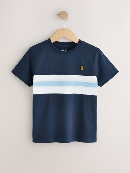 Dsiney Kidz - Blue Regular Fit Relaxed Fit Colourblock Short Sleeve T-Shirts 3 Pack (3-16yrs) (3-16yrs) image 3