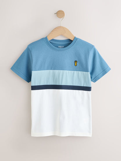 Dsiney Kidz - Blue Regular Fit Relaxed Fit Colourblock Short Sleeve T-Shirts 3 Pack (3-16yrs) (3-16yrs) image 4