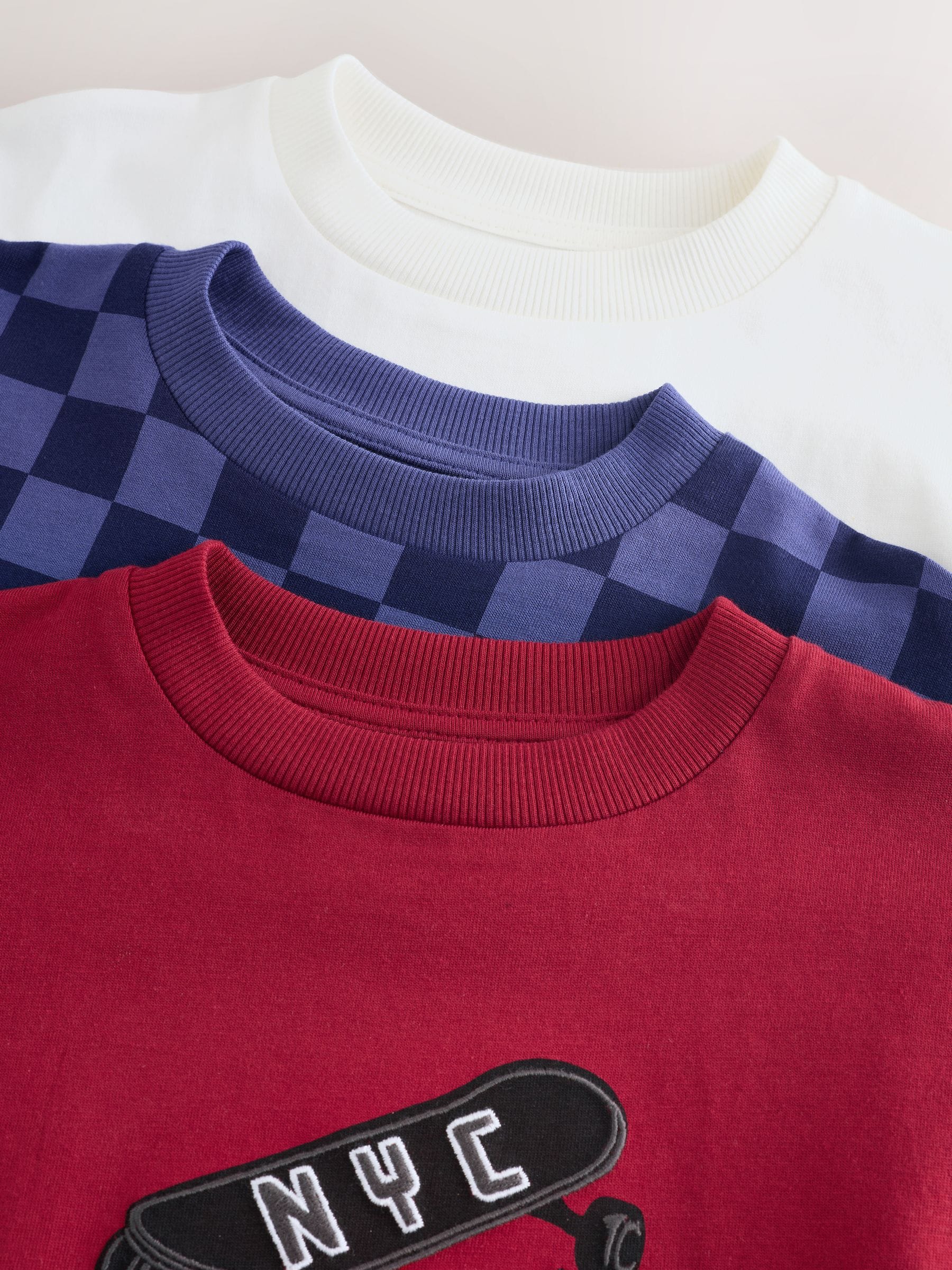 Dsiney Kidz - Berry/Ecru/Purple Relaxed Fit Graphic Print Short Sleeve T-Shirts 3 Pack (3-16yrs) image 6