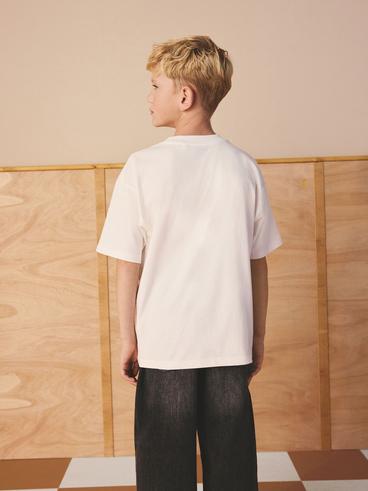 Dsiney Kidz - Ecru White Monkey Short Sleeve Graphic T-Shirt (3-16yrs) image 3
