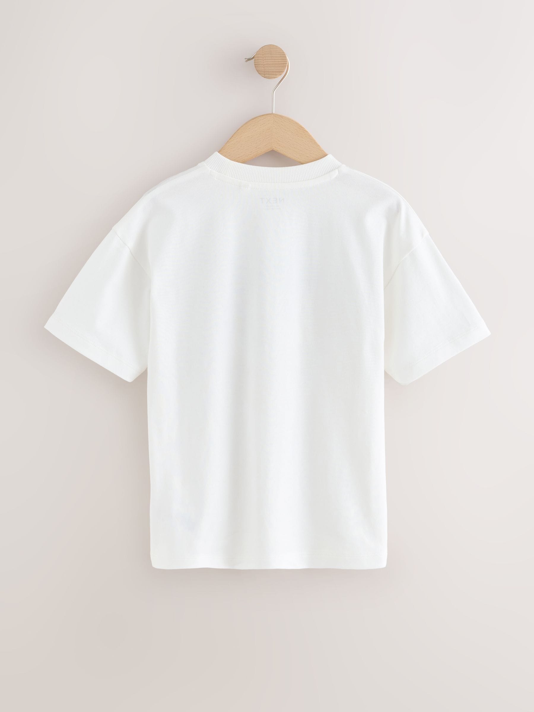 Dsiney Kidz - Ecru White Monkey Short Sleeve Graphic T-Shirt (3-16yrs) image 5