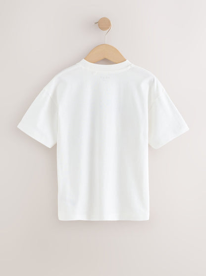 Dsiney Kidz - Ecru White Monkey Short Sleeve Graphic T-Shirt (3-16yrs) image 5
