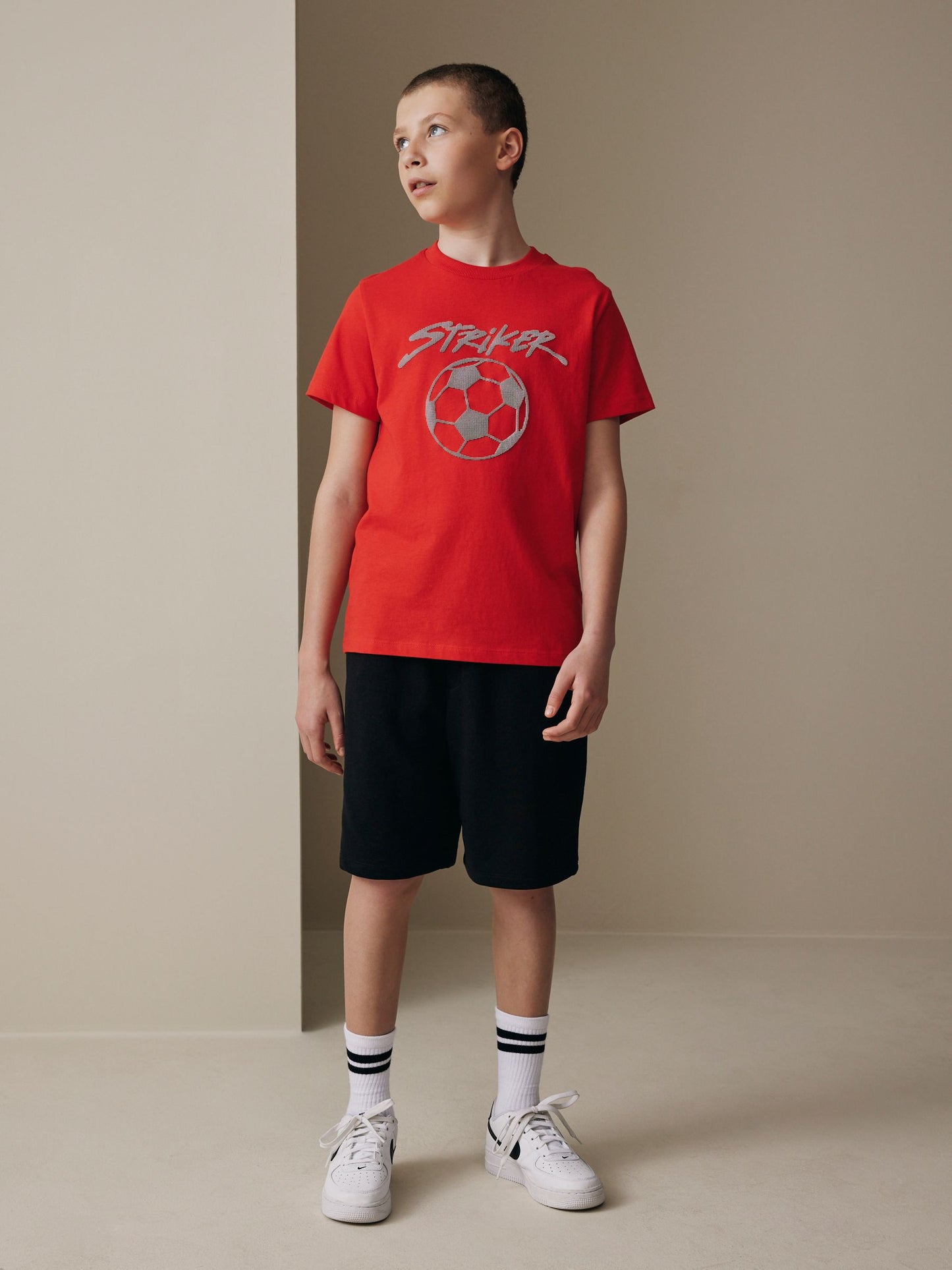 Dsiney Kidz - Red Short Sleeve Graphic Football T-Shirt (3-16yrs) image 3