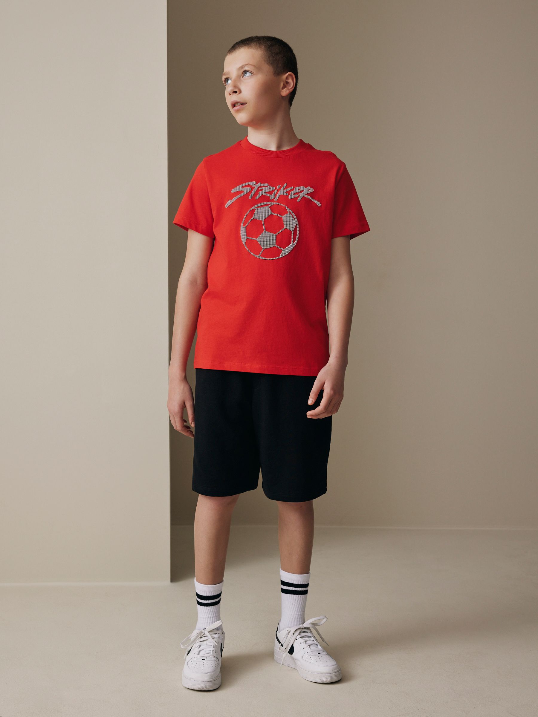 Dsiney Kidz - Red Short Sleeve Graphic Football T-Shirt (3-16yrs) image 3