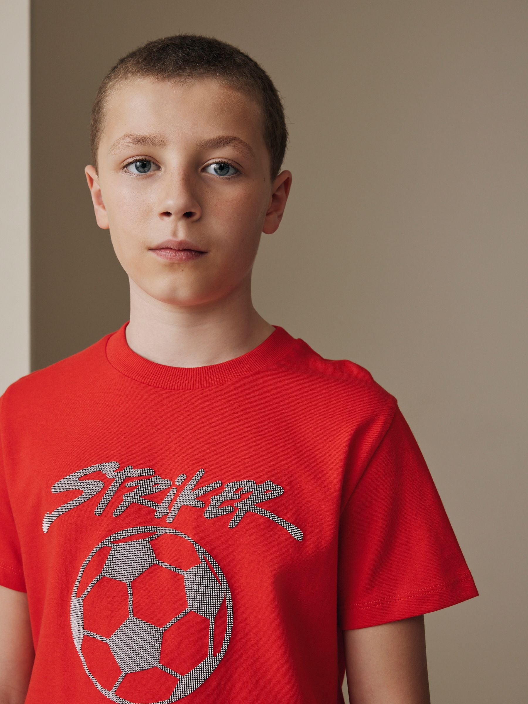 Dsiney Kidz - Red Short Sleeve Graphic Football T-Shirt (3-16yrs) image 5