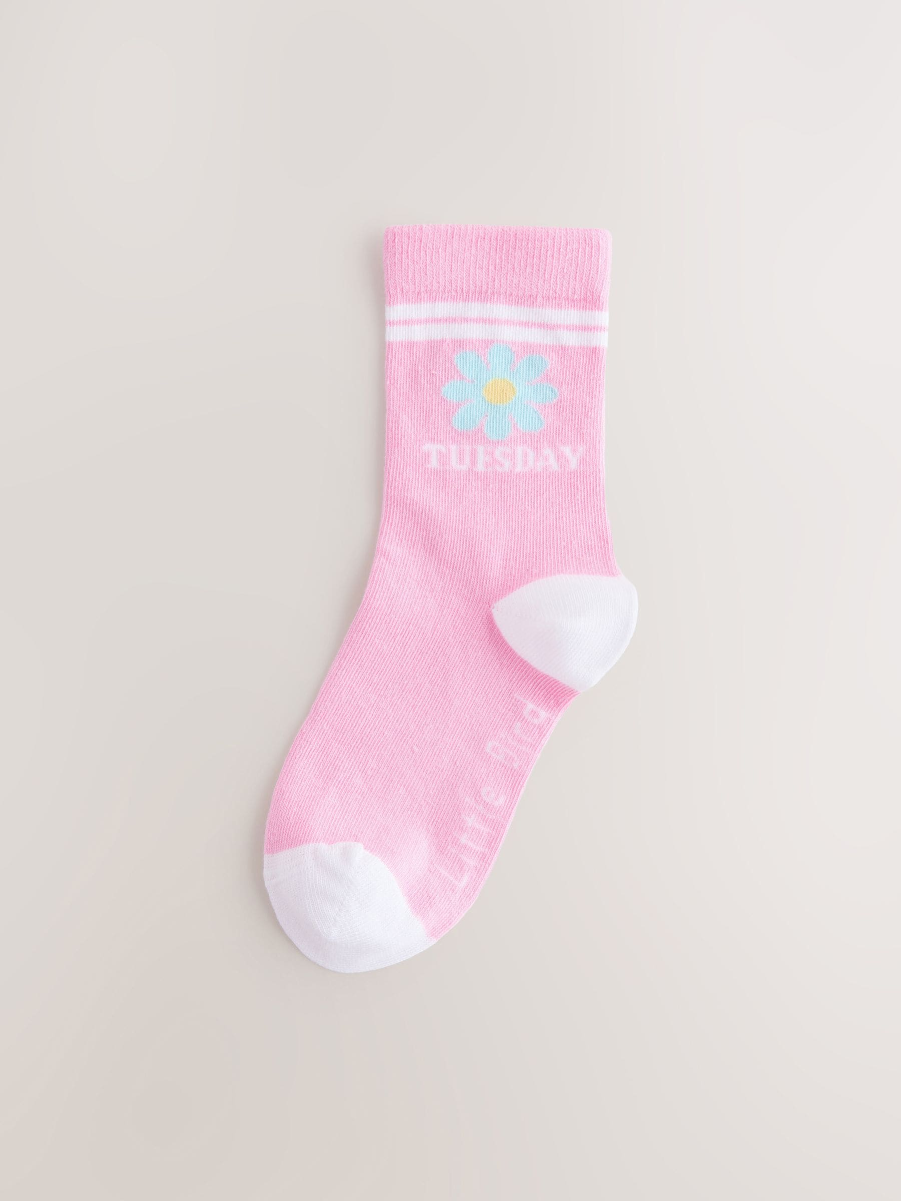 Little Bird by Jools Oliver Multi Pastel Rainbow Days Of The Week Socks 7 Pack image 3