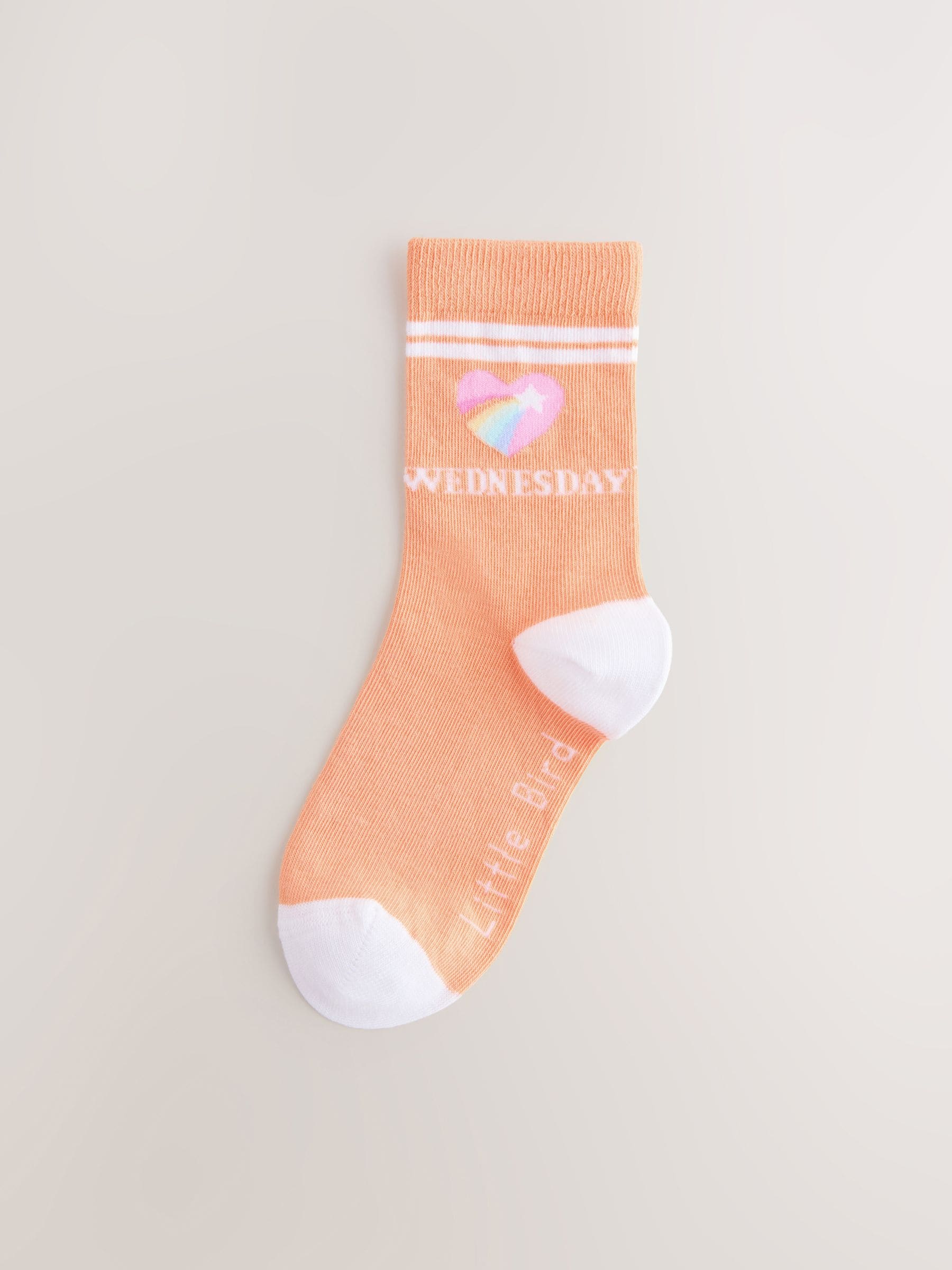 Little Bird by Jools Oliver Multi Pastel Rainbow Days Of The Week Socks 7 Pack image 4