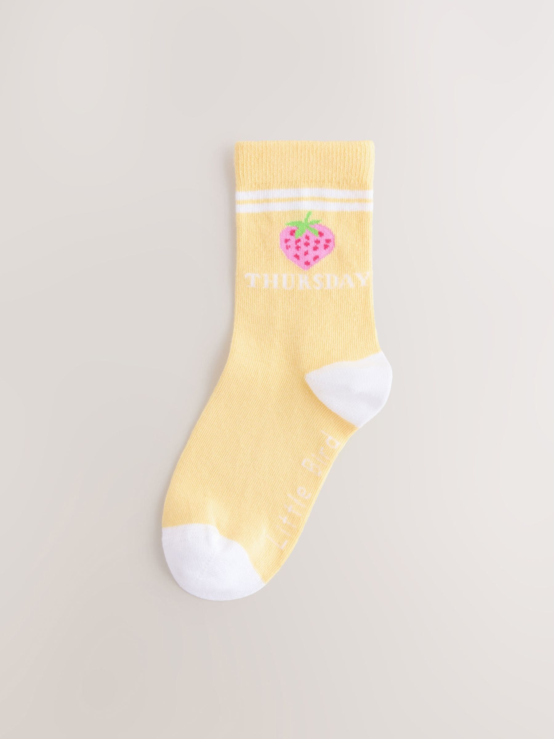 Little Bird by Jools Oliver Multi Pastel Rainbow Days Of The Week Socks 7 Pack image 5