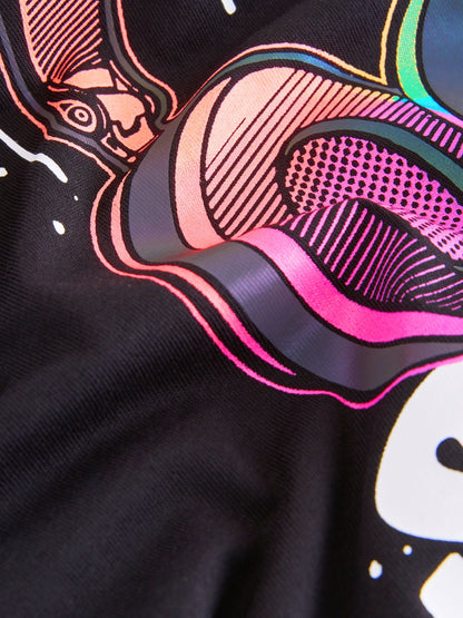 Dsiney Kidz - Black Headphones Short Sleeve Graphic T-Shirt (3-16yrs) image 4