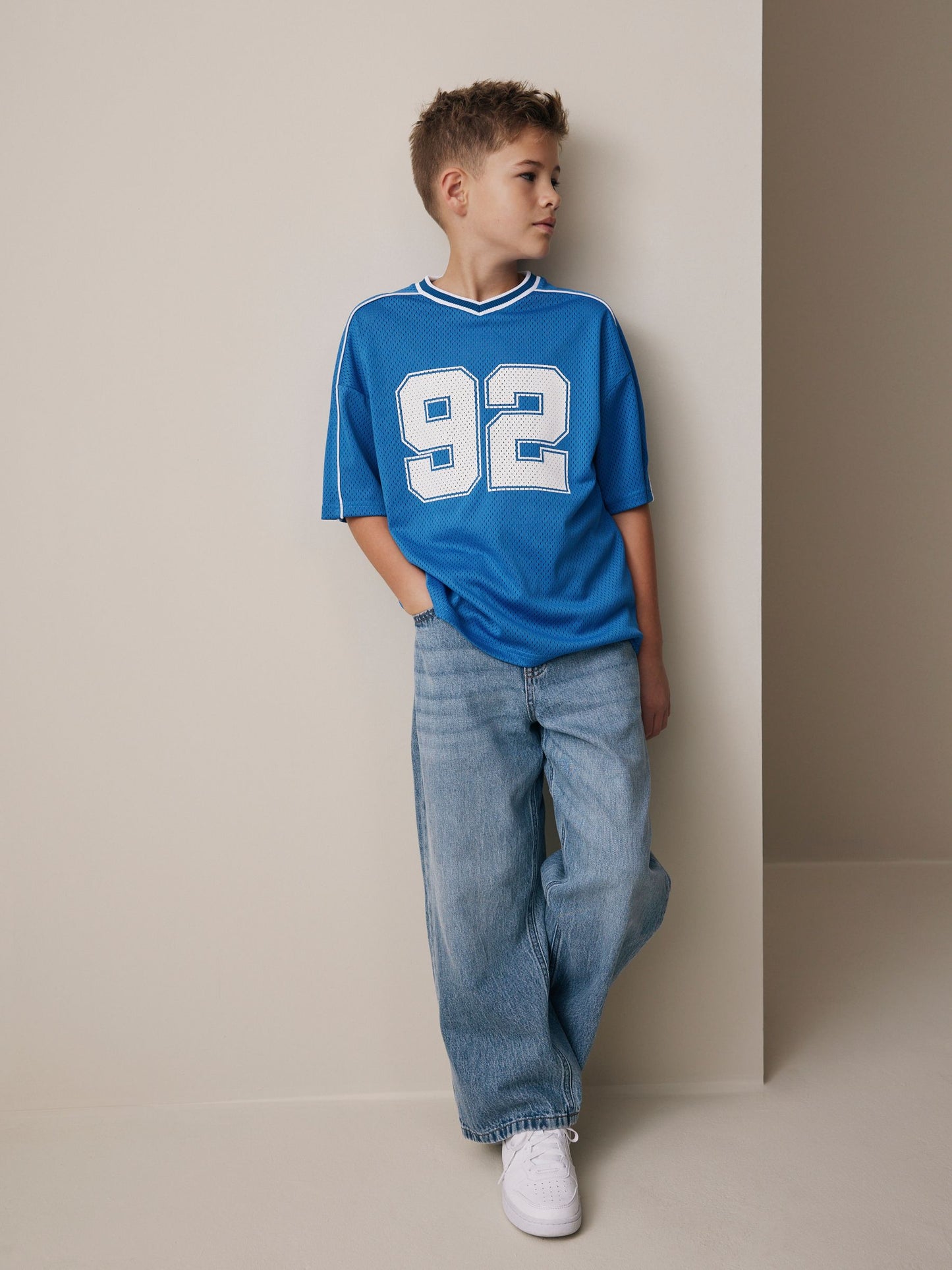 Dsiney Kidz - Cobalt Blue Mesh Varsity Short Sleeve T-Shirt (3-16yrs) image 2