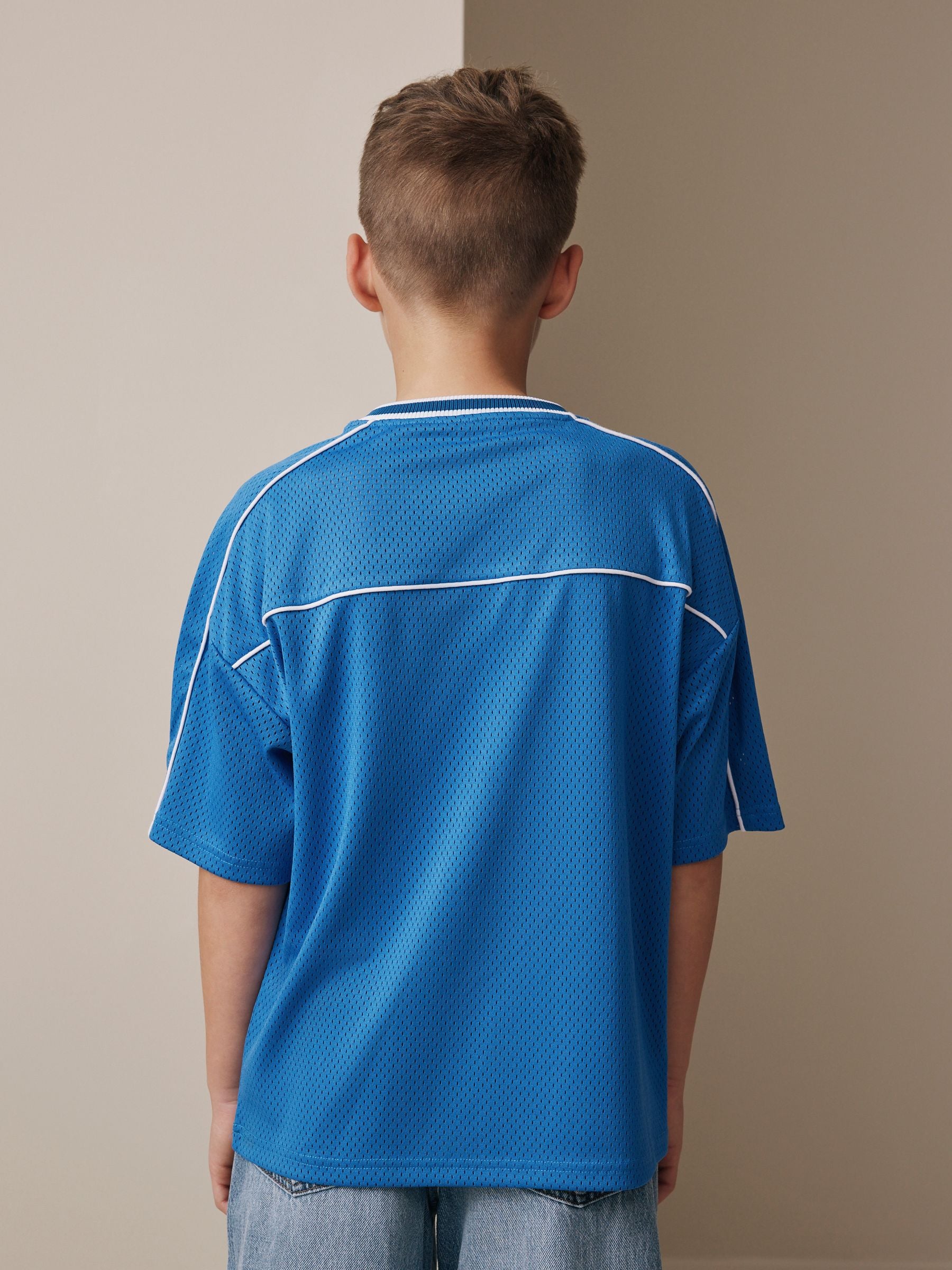 Dsiney Kidz - Cobalt Blue Mesh Varsity Short Sleeve T-Shirt (3-16yrs) image 3