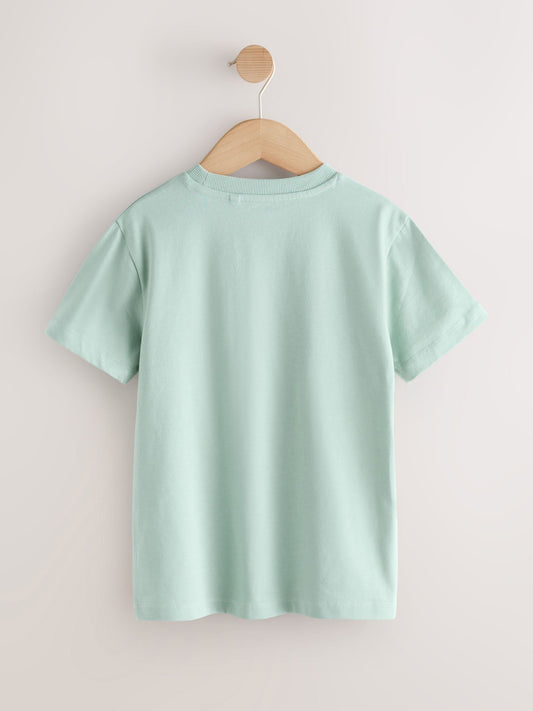 Dsiney Kidz - Mineral Green/Ecru Colourblock Short Sleeve T-Shirt (3-16yrs) image 2