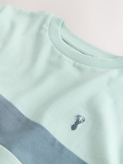 Dsiney Kidz - Mineral Green/Ecru Colourblock Short Sleeve T-Shirt (3-16yrs) image 3