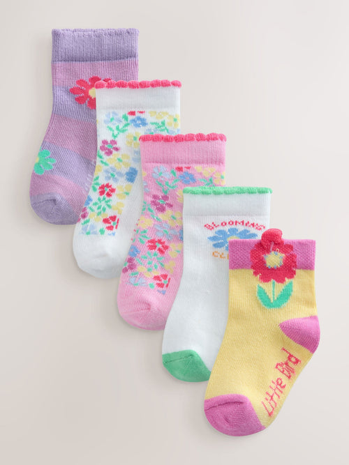 Little Bird by Jools Oliver Multi Socks Baby 5 Pack image 1