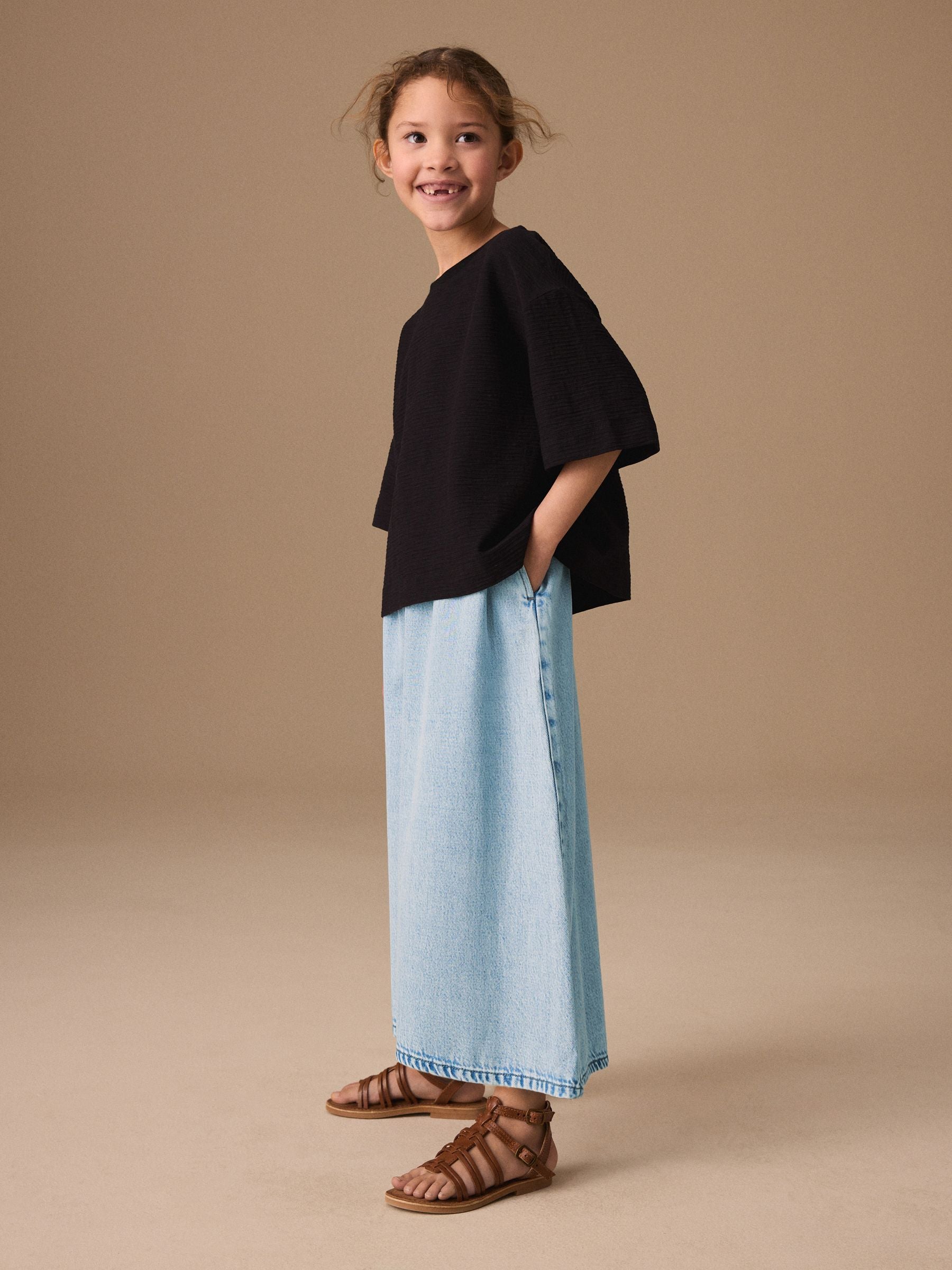 Dsiney Kidz - Light Denim Culotte Trousers (3-16yrs) image 2