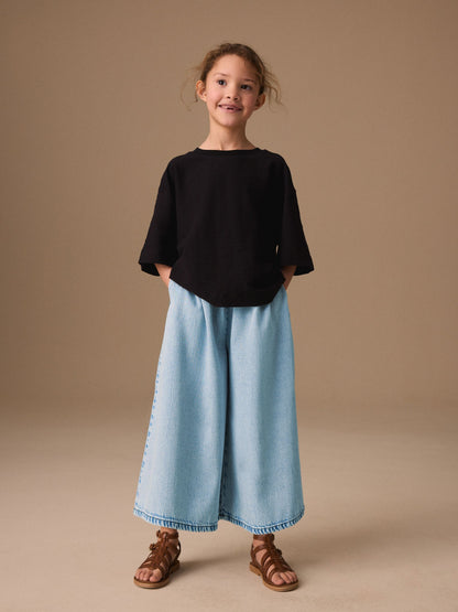 Dsiney Kidz - Light Denim Culotte Trousers (3-16yrs) image 4