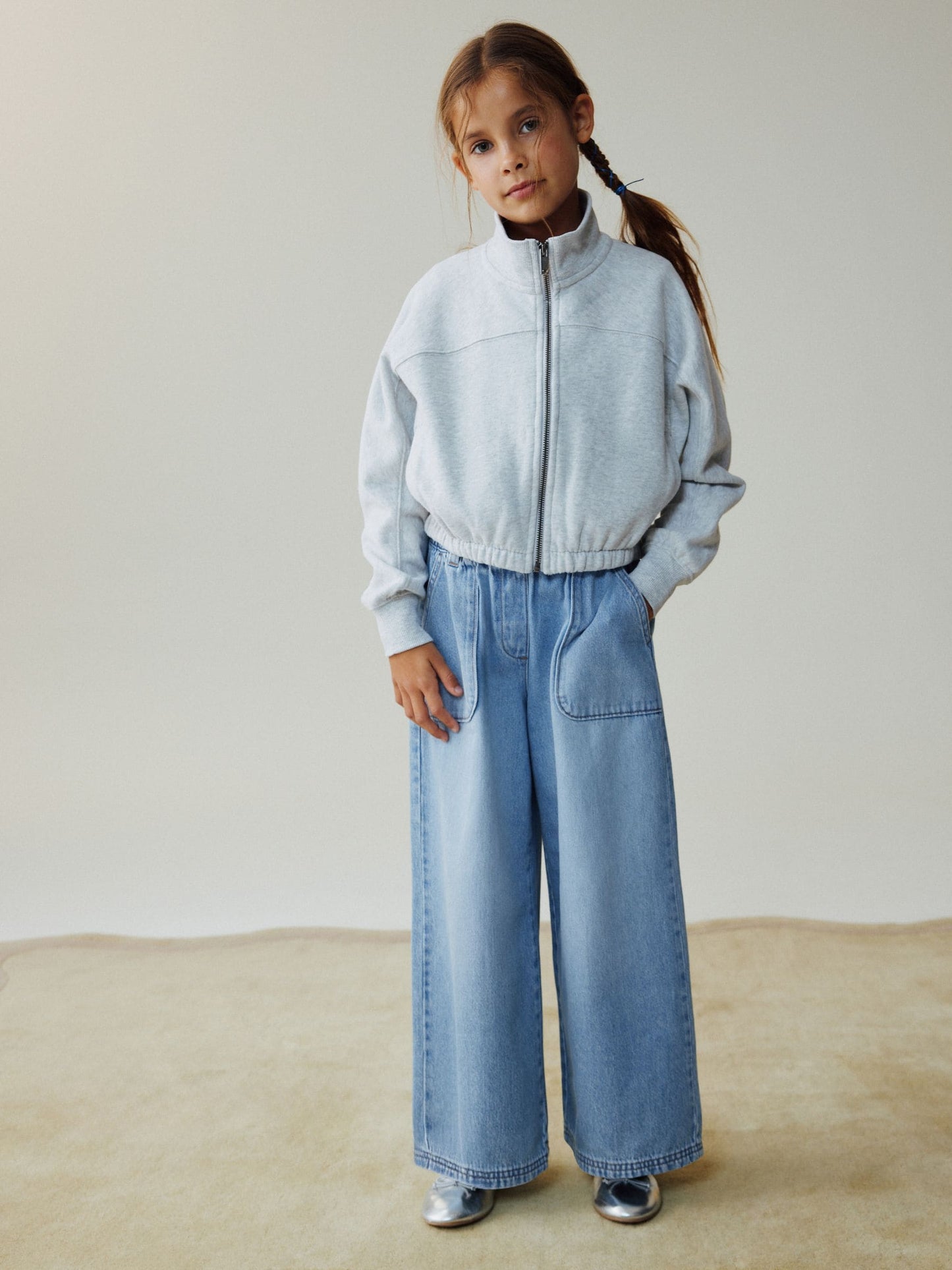 Dsiney Kidz - Light Blue Pull On Wide Leg Trousers (3-16yrs) image 2