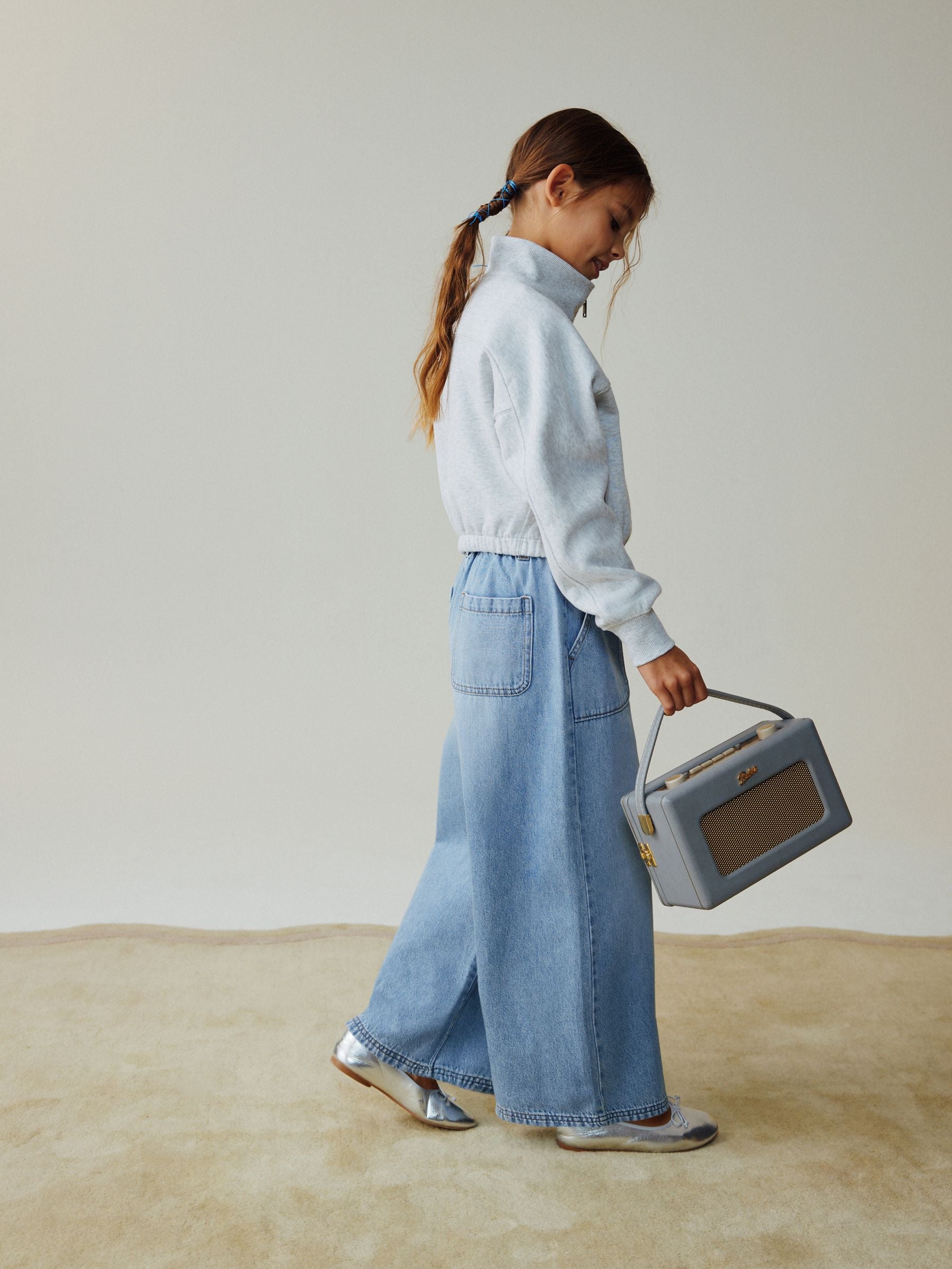 Dsiney Kidz - Light Blue Pull On Wide Leg Trousers (3-16yrs) image 3