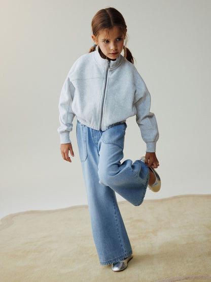 Dsiney Kidz - Light Blue Pull On Wide Leg Trousers (3-16yrs) image 5