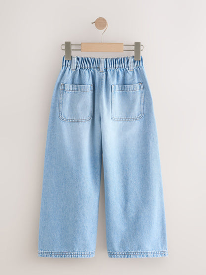 Dsiney Kidz - Light Blue Pull On Wide Leg Trousers (3-16yrs) image 7
