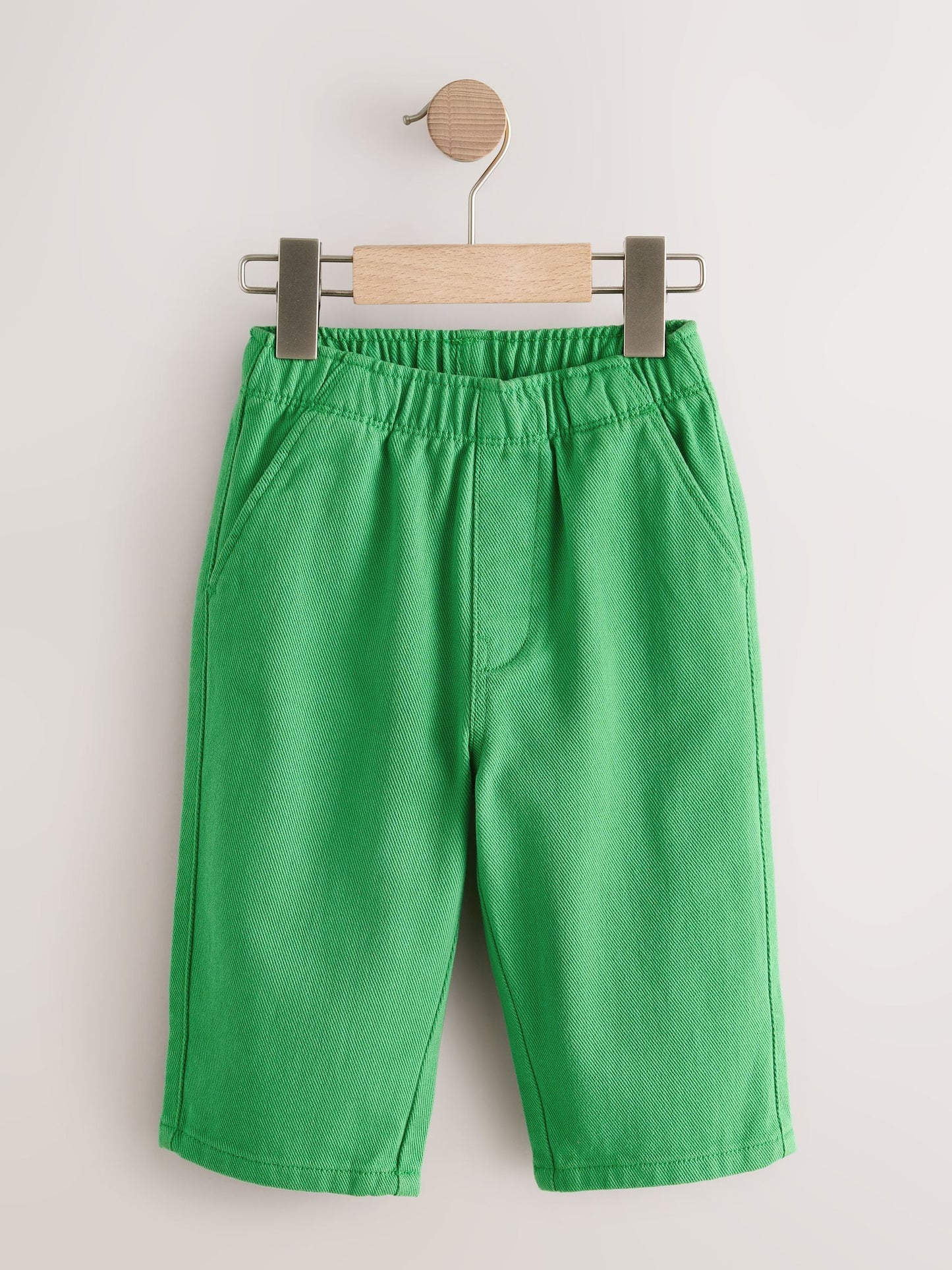 Green Pull On Wide Trousers (3mths-7yrs) image 3