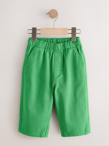 Green Pull On Wide Trousers (3mths-7yrs) image 3