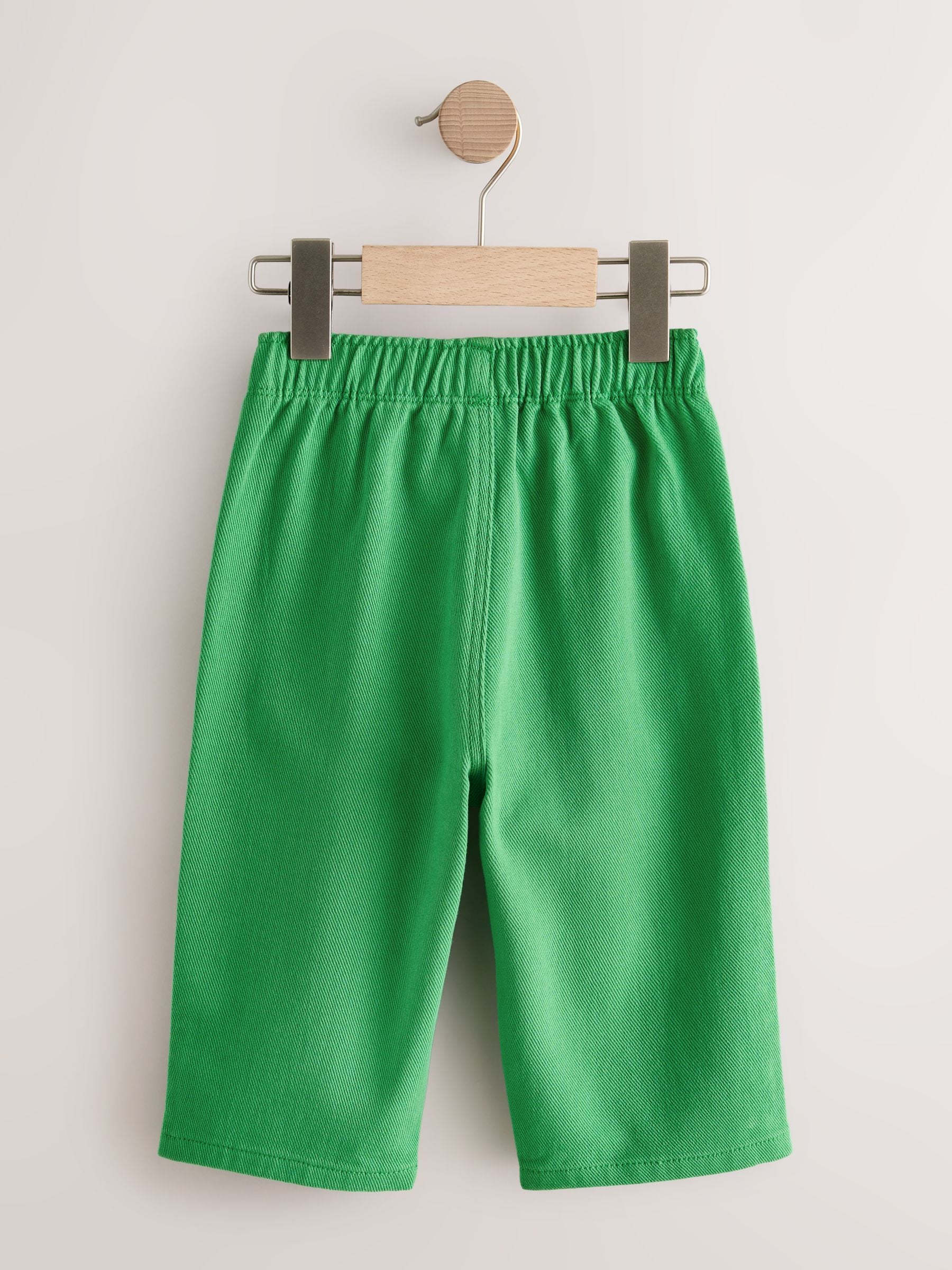 Green Pull On Wide Trousers (3mths-7yrs) image 4