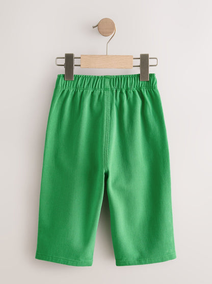 Green Pull On Wide Trousers (3mths-7yrs) image 4