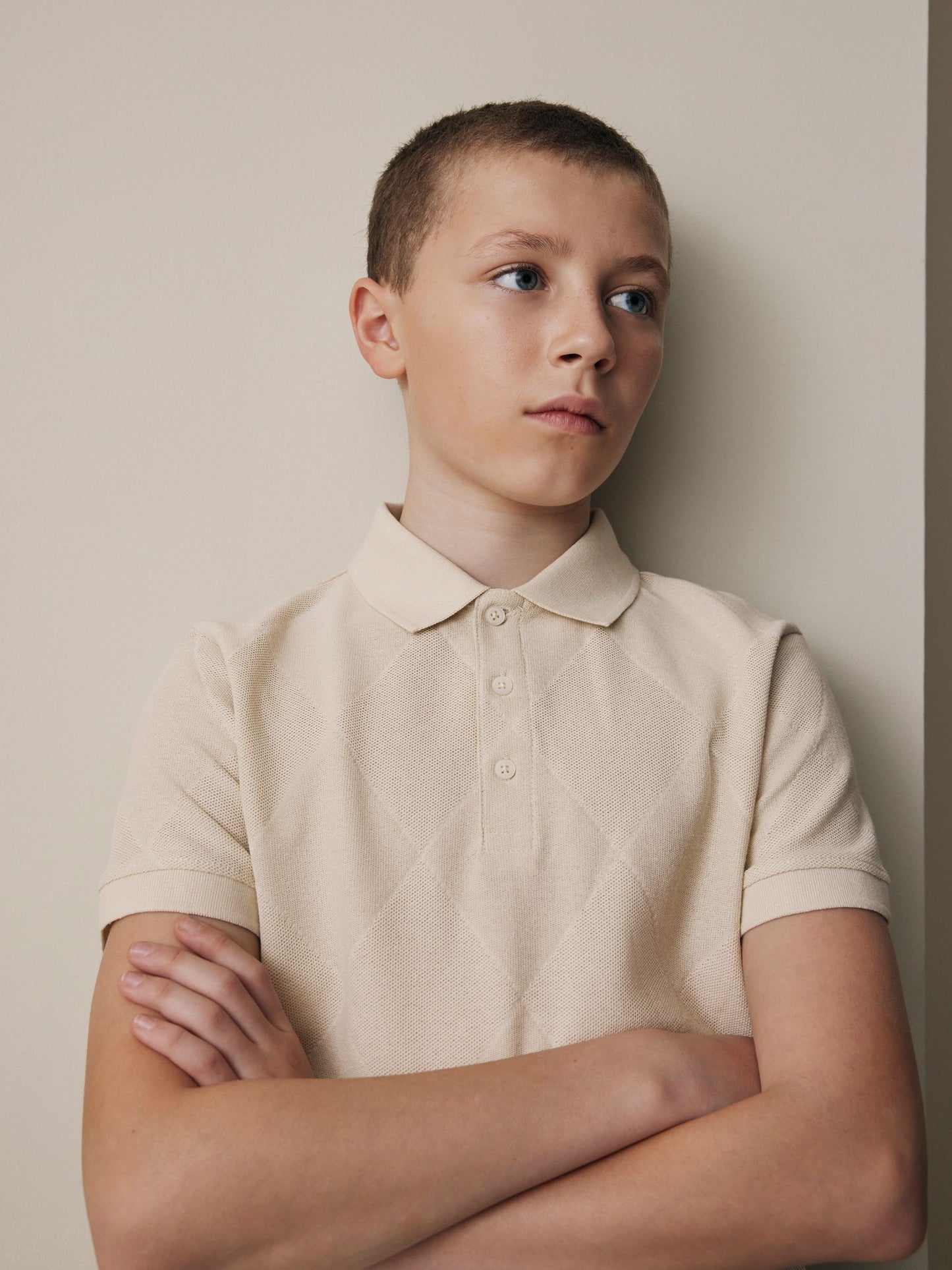 Dsiney Kidz - Cream Short Sleeve Jersey Polo Shirt (3-16yrs) image 2