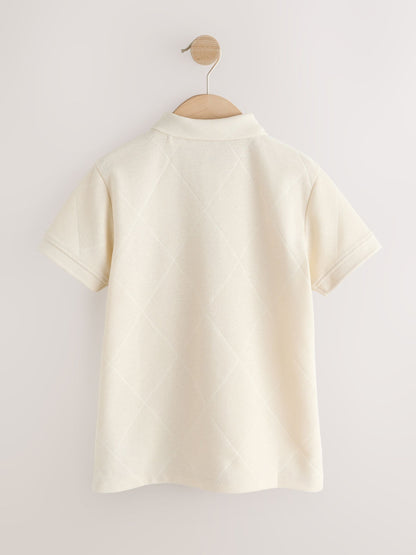 Dsiney Kidz - Cream Short Sleeve Jersey Polo Shirt (3-16yrs) image 4