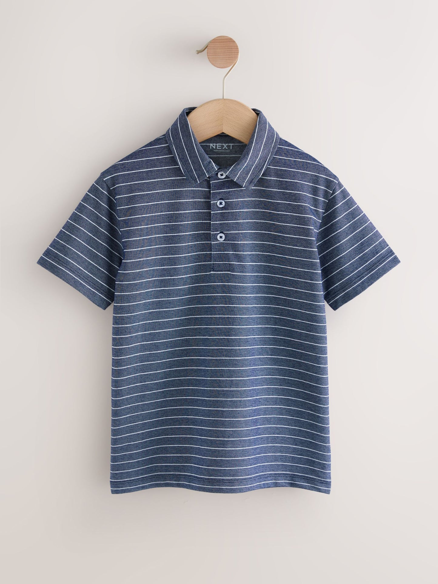 Dsiney Kidz - Navy/White Stripe Short Sleeve Jersey Polo Shirt (3-16yrs) image 6
