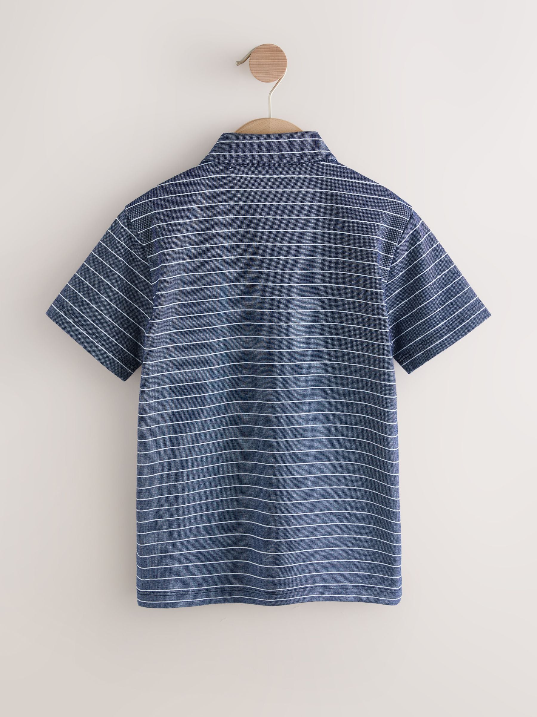 Dsiney Kidz - Navy/White Stripe Short Sleeve Jersey Polo Shirt (3-16yrs) image 7