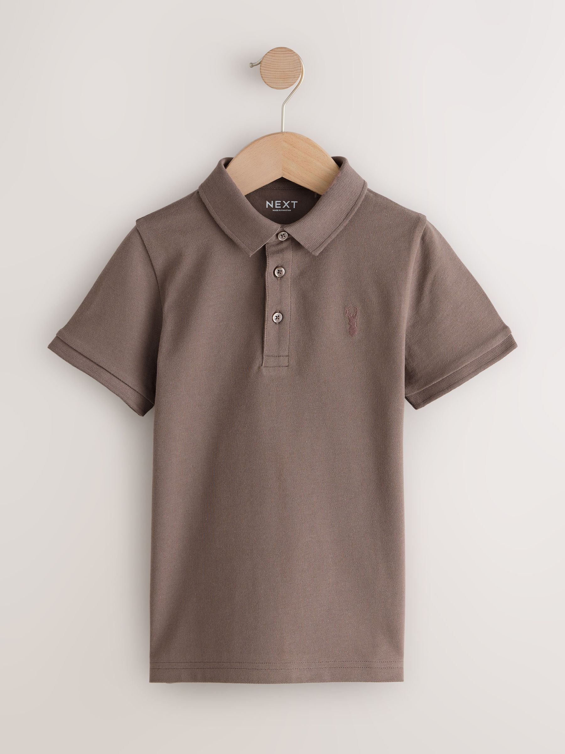Dsiney Kidz - Stag Mink Brown Short Sleeve Polo Shirt (3-16yrs) image 1