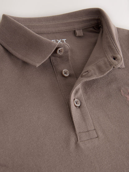 Dsiney Kidz - Stag Mink Brown Short Sleeve Polo Shirt (3-16yrs) image 3