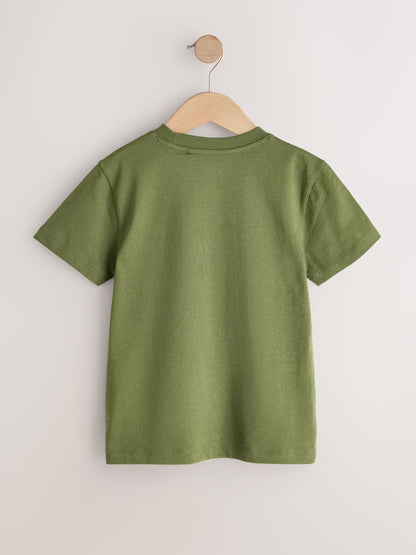 Dsiney Kidz - Dark Khaki Green Regular Fit Short Sleeve T-Shirt (3-16yrs) image 2