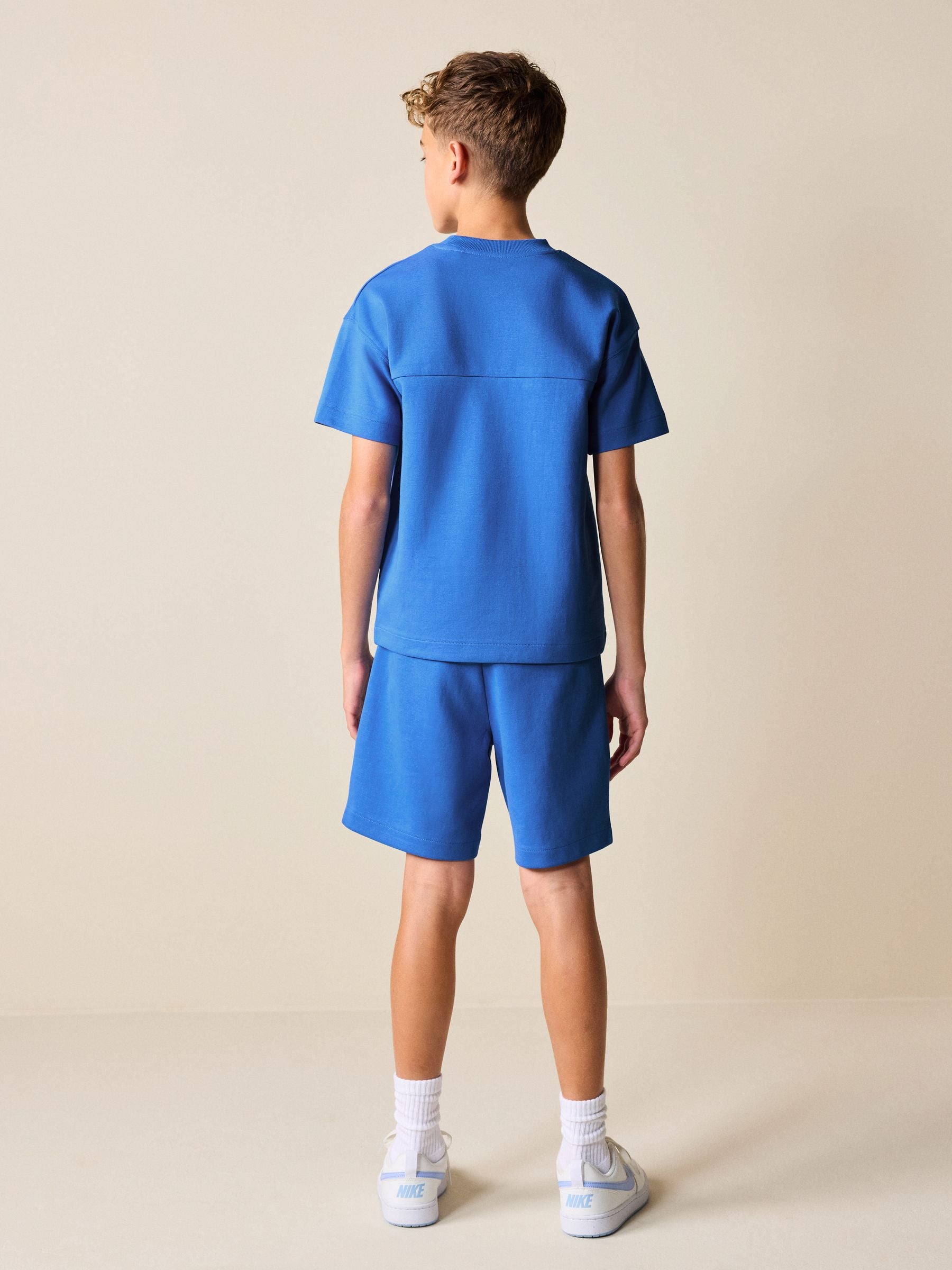 Dsiney Kidz - Cobalt Blue Relaxed Fit Heavyweight T-Shirt and Shorts Set (3-16yrs) image 3