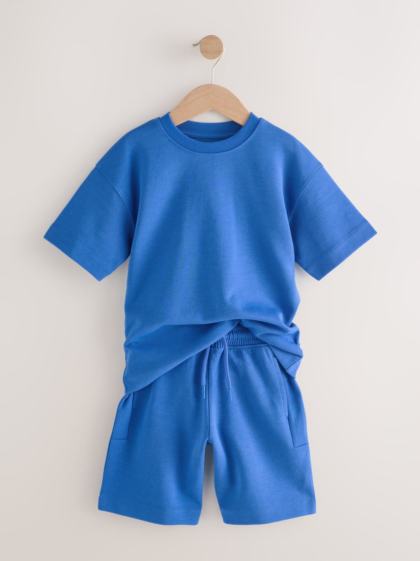 Dsiney Kidz - Cobalt Blue Relaxed Fit Heavyweight T-Shirt and Shorts Set (3-16yrs) image 5