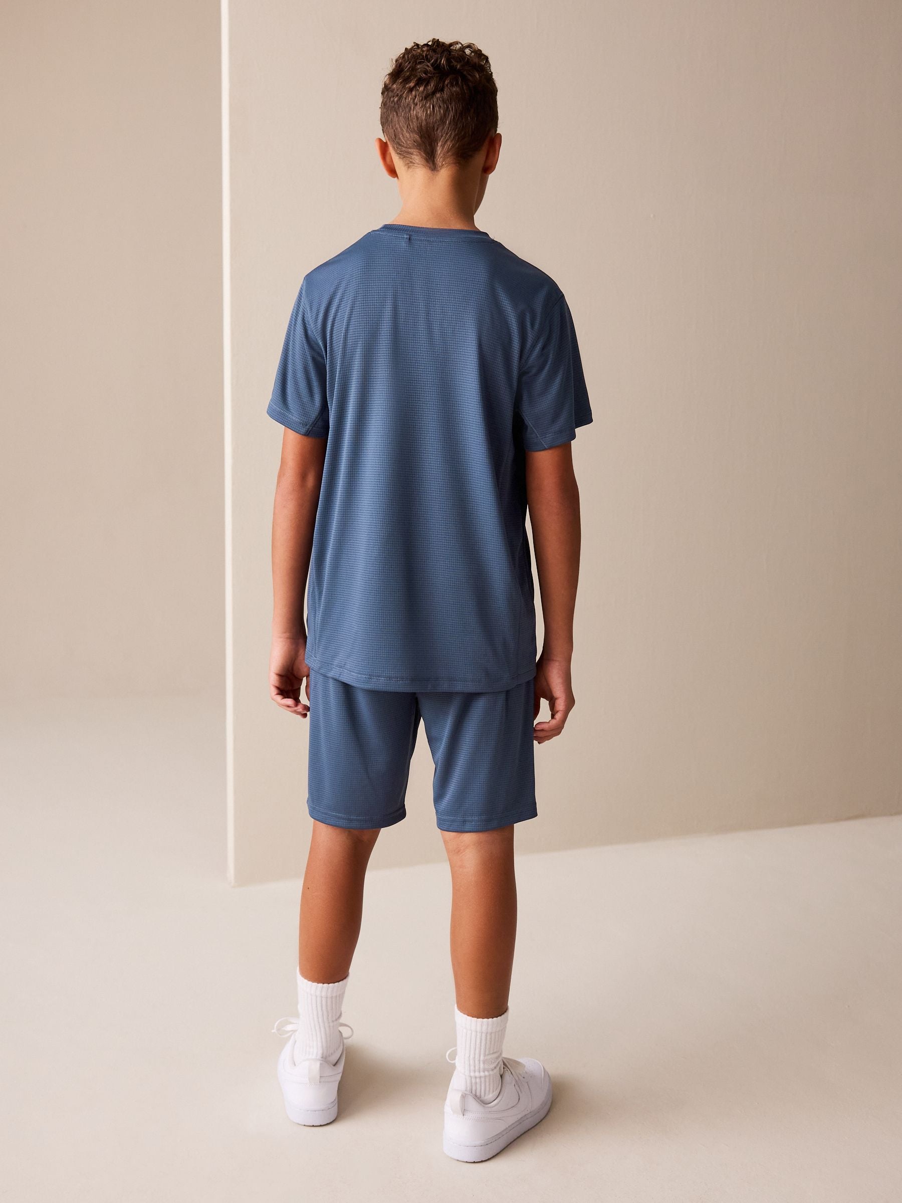 Dsiney Kidz - Mid Blue Sports T-Shirt and Shorts Set (3-16yrs) image 3