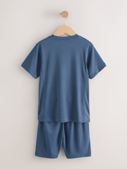 Dsiney Kidz - Mid Blue Sports T-Shirt and Shorts Set (3-16yrs) image 7