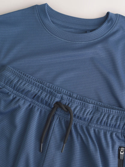 Dsiney Kidz - Mid Blue Sports T-Shirt and Shorts Set (3-16yrs) image 8