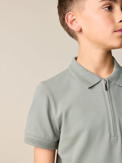 Dsiney Kidz - Khaki Green Short Sleeve Polo Shirt and Shorts Set (3-16yrs) image 3